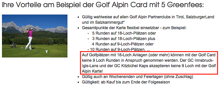 Golf Alpin